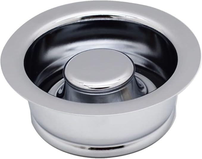 Westbrass D2089-26 4-1/4" Kitchen Sink Waste Disposal Drain Flange and Stopper, Polished Chrome