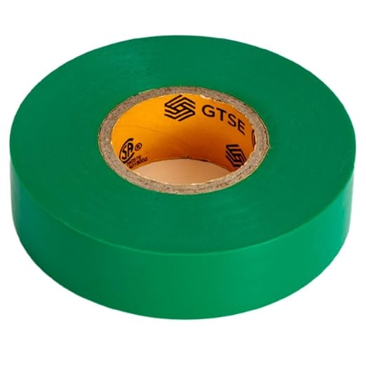 GTSE Green Electrical Tape, 120 Rolls Bulk Box – Waterproof, Industrial Grade Vinyl, 3/4 in x 66ft– Strong Self-Adhesive PVC Electric Tape for Wire Insulation, 7 Mil, 600V – UL/CSA Listed