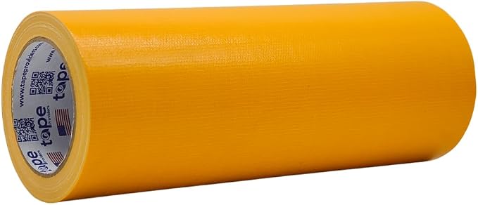 WOD DTC10 Advanced Strength Industrial Grade Schoolbus Yellow Duct Tape, 12 inch x 60 ft. Waterproof, UV Resistant For Crafts & Home Improvement