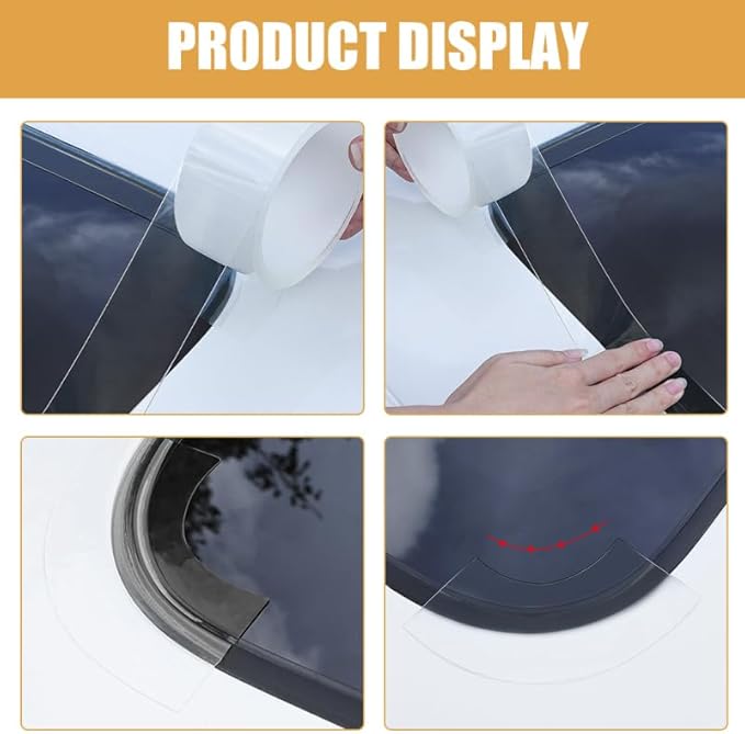 ULTECHNOVO Waterproof Sunroof Seal Strip 118In Weatherproof Foam Weather Seal Tape for Car Window Weather Stripping Leak Prevention Noise Reduction Easy Installation