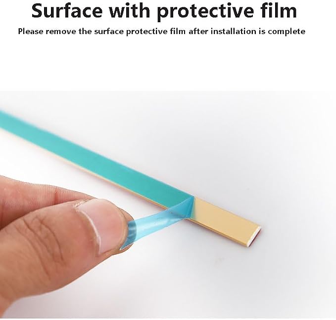 7.8 ft Self-Adhesive Mouldings & Trim Flexible DIY Crown Ceiling Molding | Wall Trim for Home Decor(Size:8mm(0.31inch),Color:Matte copper)