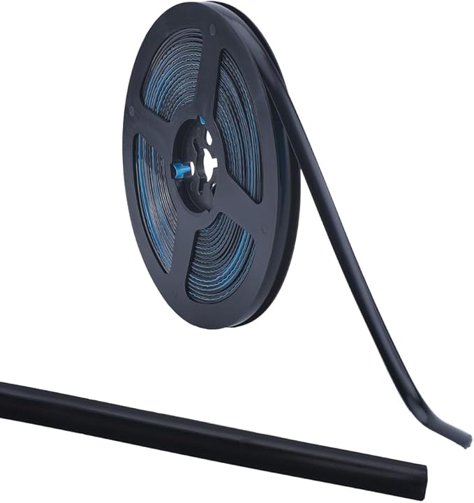 GORGECRAFT 20Ft Caulk Strip 1/3" Self Adhesive Black Bathroom Corner Ceramic Tile Caulking Gap Tape Moulding Trim Strips Decorative Sealing Sealant Edging Tape for Stove Sink Toilet Bathtub Wall