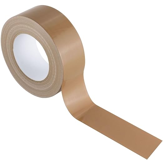 GTSE Brown Duct Tape, 2 Inches x 55 Yards (164 ft), Heavy Duty, Waterproof Repair Tape for Indoor or Outdoor Use, 48 Rolls