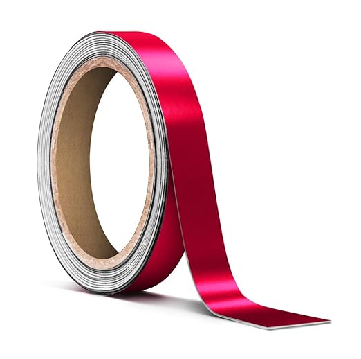 VViViD Satin Pink Magenta Metallic Chrome Pinstripe Vinyl Tape Roll (½” x 25ft)