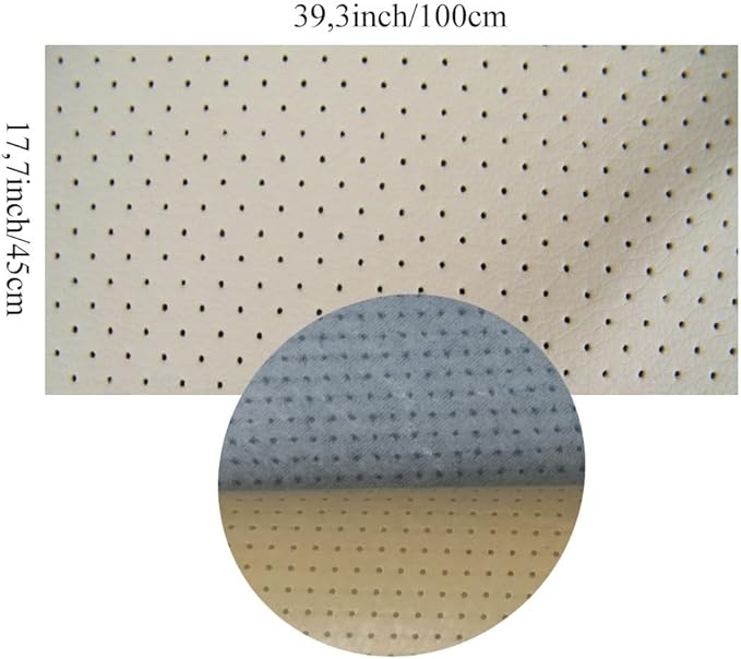 Leather Repair Patch Breathable Perforated Adhesive Self-Adhesive Repair Patch, Furniture Couch Car Seats Office Chairs Sofa Repair Patch Refurbished Patch Beige 17.7x78.7 Beige 2.0