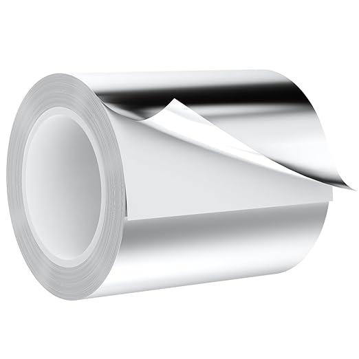 Aluminum Foil Tape Heavy Duty 4 Inch x 22 Yards（3.9 mil）, High Temp Waterproof HVAC Tape, Silver Insulation Adhesive for Ductwork, Sealing, Dryer Vent, Furnace, AC, Pipe Repair