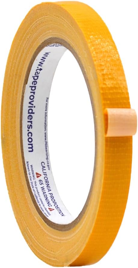 WOD DTC10 Advanced Strength Industrial Grade Schoolbus Yellow Duct Tape, 1/4 inch x 60 ft. Waterproof, UV Resistant For Crafts & Home Improvement