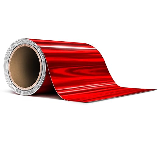 VViViD Holographic Red Chrome Pinstripe Vinyl Tape Roll (3” x 25ft)
