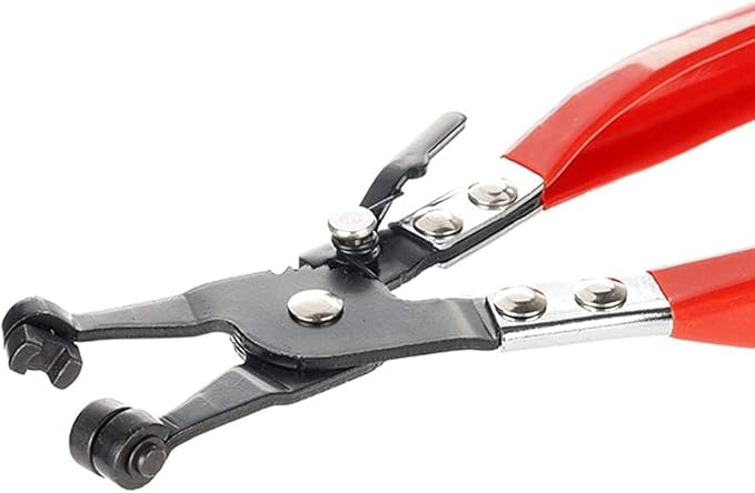 Wide & Flat band Hose Clamp Pliers, Coolant Hose Clips, Works on all Flat Band Style Hose Clamps of Removal and Installation,for Car Fuel Oil Water Pipe Repair Tools (Wide & Flat band Pliers)