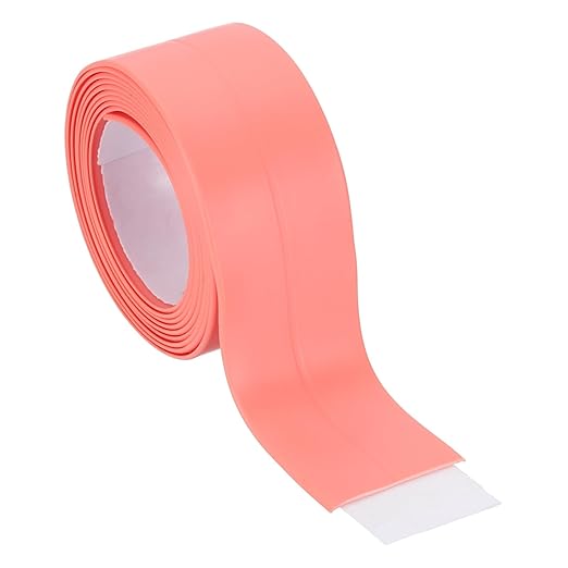 PATIKIL 1" x 3.3 ft Caulk Tape, Caulk Strips PVC Self Adhesive Caulking Tape Waterproof Edge Protectors for Bathroom Accessories Kitchen Countertop, Pink