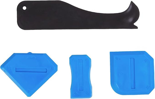 4 Pcs Blue Silicone Caulking Tools, Compatible Sealant Caulk Tool Kit Finishing Tools, Sealing Kit for Kitchen Bathroom Floor Sink Joint/Home Renovatio
