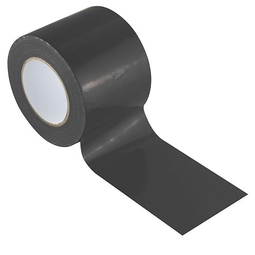 GTSE Wide Duct Tape, Black, 4 Inches x 55 Yards (164 ft), Heavy Duty, Waterproof Repair Tape for Indoor or Outdoor Use, 12 Rolls