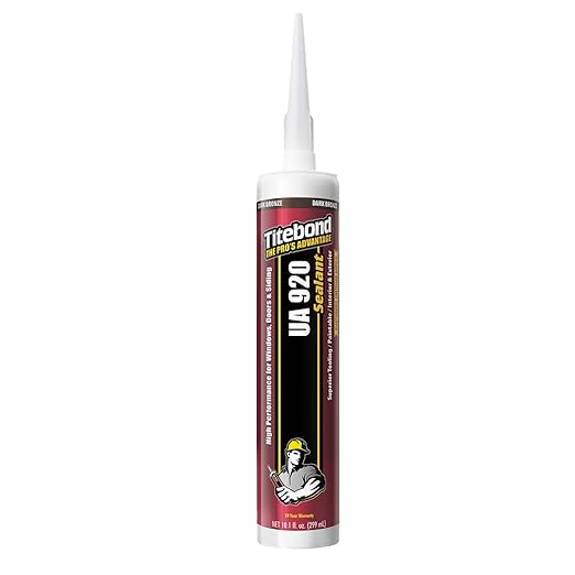 Titebond UA 920 Sealant, Dark Bronze – Urethane Acrylic Elastomeric Caulk, Crackproof & Flexible, UV Resistant, Paintable in 1 Hour, Interior & Exterior Use – 10.1 Oz, 87031