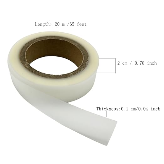 Hot Melt Seam Sealing Repair Adhesive Fusible Tape，Layer for Waterproof PU Coated Fabrics Sportswear Outdoor Gear Raincoat Tent Awning (Clear (Transparent))