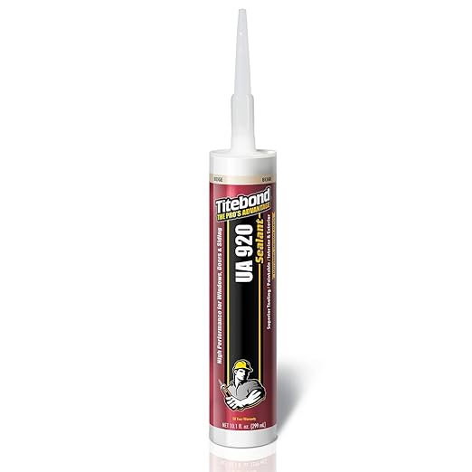 Titebond UA 920 Sealant, Beige – Urethane Acrylic Elastomeric Caulk, Crackproof & Flexible, UV Resistant, Paintable in 1 Hour, Interior & Exterior Use – 10.1 Oz, 87141