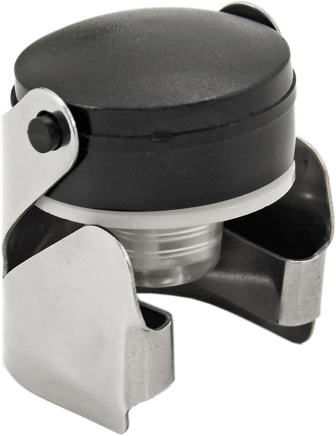 True Beret Champagne Stoppers for Bottles, Sparkling Wine Stopper, Wine Accessories Kitchen Accessory, Black Set of 1