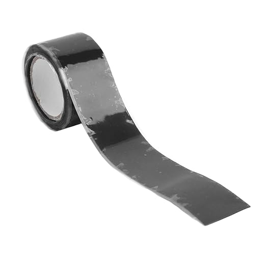 Self Fusing Silicone Tape, Waterproof Insulation Adhesive Tape, 2 Packs 1.5m x 2.5cm - High Temperature, Strong Tensile Strength, Ideal for Pipe and Hose Repair (Black)