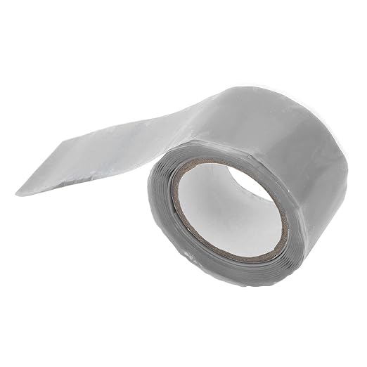 Self Fusing Silicone Tape High Temperature Adhesive Tape for Plumbing Repairs Hose Leak Fixing 2 Rolls 1.5m x 2.5cm (Gray)