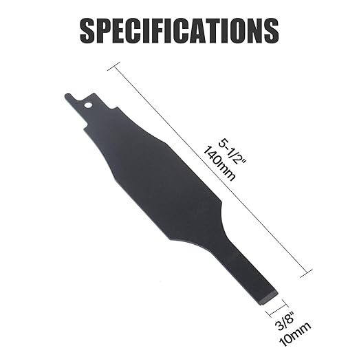 2/5inch (10mm) HCS reciprocating Saw Blade Saber Shovel Length Cleaning Tool for Removing Tile Grout Glue Gaps, etc.…