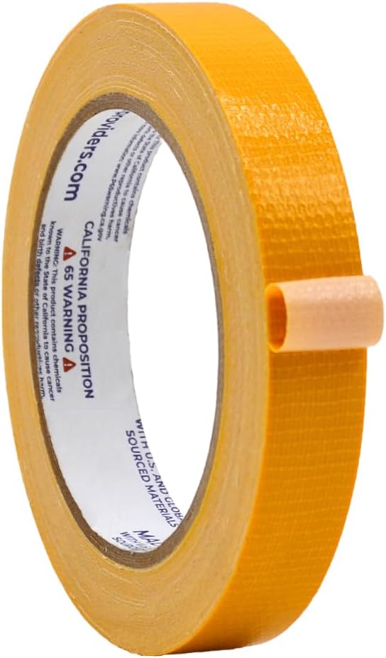 WOD DTC10 Advanced Strength Industrial Grade Schoolbus Yellow Duct Tape, 3/4 inch x 60 ft. Waterproof, UV Resistant For Crafts & Home Improvement