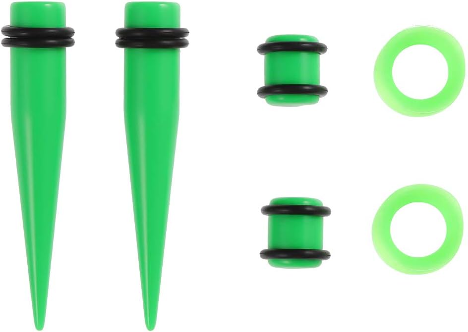 JieyueJewelry 50/54 Pieces Ear Stretching Kit 14G-00G Acrylic Tapers and Plugs + Silicone Tunnels - Ear Gauges Expander Set Body Piercing Jewelry