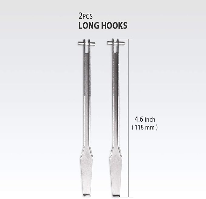 FIRSTINFO F3281A 2 Pieces 118mm (4.6 Inch) Long Hooks for Our Crank Camshaft Seal Remover Installer Kit