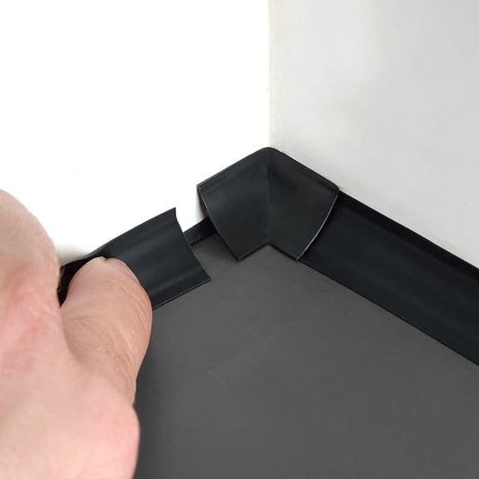 InstaTrim INCAPBLK10 Wide End Cap Pieces Moldings & Trims, Black