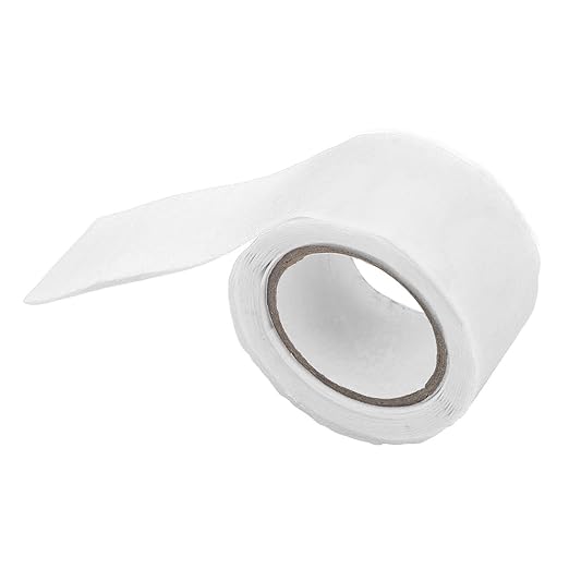 Self Fusing Silicone Tape High Temperature Adhesive Tape for Plumbing Repairs Hose Leak Fixing 2 Rolls 1.5m x 2.5cm (White)