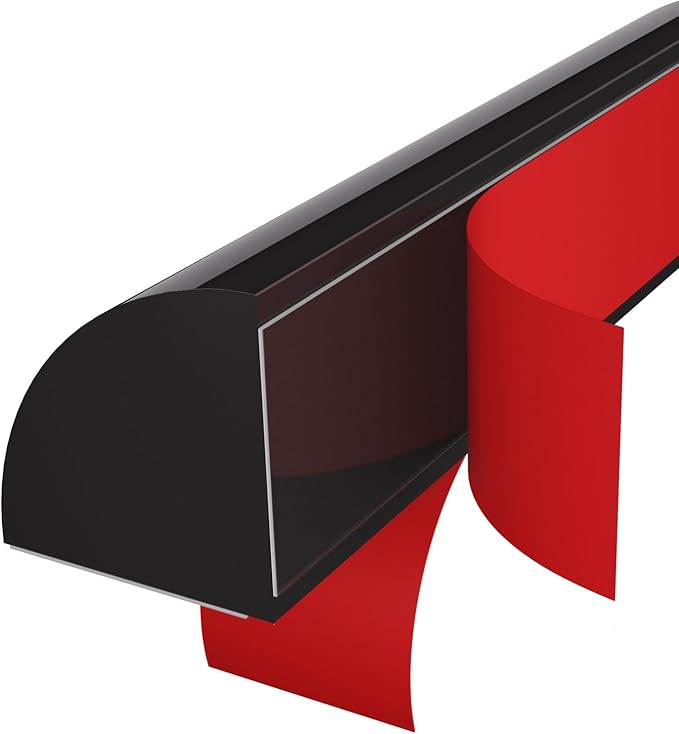 Flexible Quarter Round Molding, Mini Peel and Stick Rubber Trim Molding(240Inch)