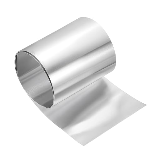 uxcell Aluminum Flashing Roll, 6in x 3.3ft Metal Roof Panels 0.5mm Waterproof Aluminum Sheet Roll for House Repair, Roof Flashing, Sealing Windows Doors, DIY Projects