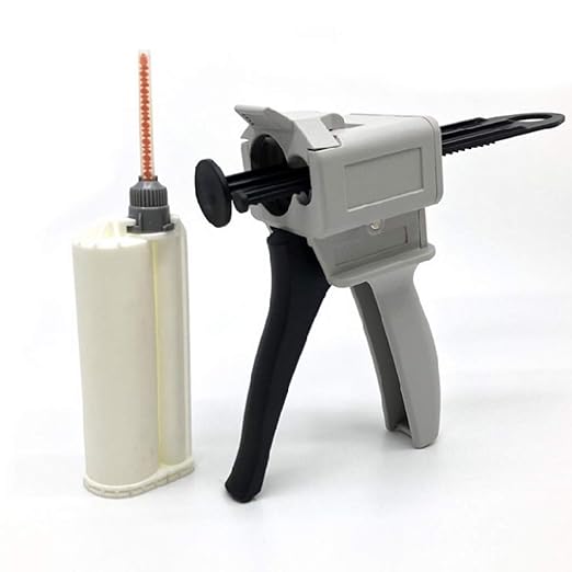 50ml 10:1 Manual Two Component AB Epoxy Sealant Applicator Structure Adhesive Squeeze Mixed Caulking Dispenser Tool Squeeze Caulking Dispenser