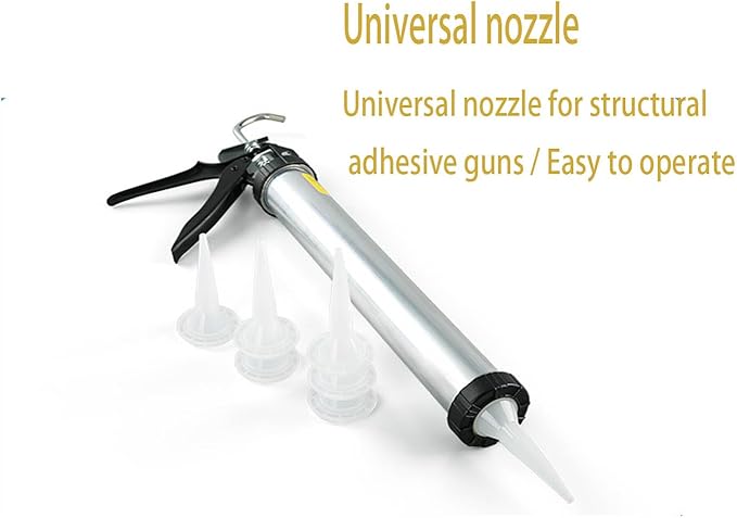 25-Pack Caulking Nozzle for Sausage Caulking Gun，Reusable Caulk Nozzle