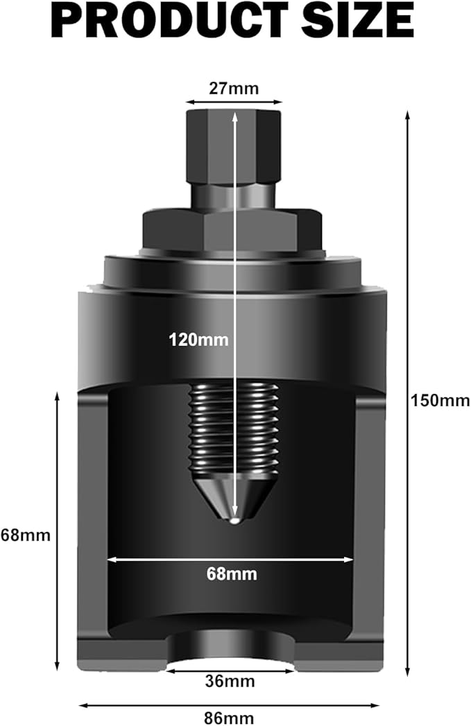 Ball Joint Removal Tool Heavy Duty Truck Ball Joint Separator Universal 36mm Forks Ball Joint Puller Compatible with Class 3–8 Trucks and Equipment