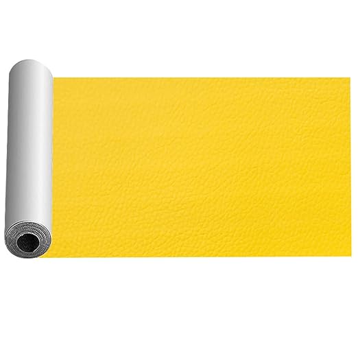 Yellow Leather Repair Tape Kit,7.9x59 in Repair Kit for Furniture,Car Seat, Couch,Upgraded Strong Self Adhesive Leather Patch for Sofas,Furnitures