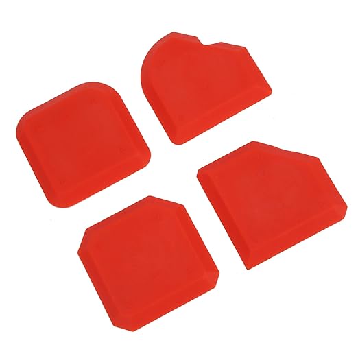Caulk Scraper 4Pcs Sealant Remover Tool Kit for Glass and Grout Caulking Removal Silicone Cleaner