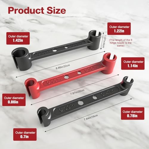 Vdsfand Door Hinge Adjustment Tool Multi-Size Hinge Gap Adjusting Wrench Kit Heavy Duty Door Hinge Repair Tool for Residential and Commercial Use