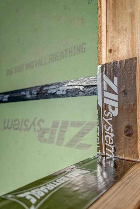 ZIP System Stretch Tape - Flexible Adhesive Flashing - Advanced Acrylic Adhesion - for Sealing Around Curves, Corners, Windows & Doors - Professional-Grade - Weather Protection - 6" x 20' Roll