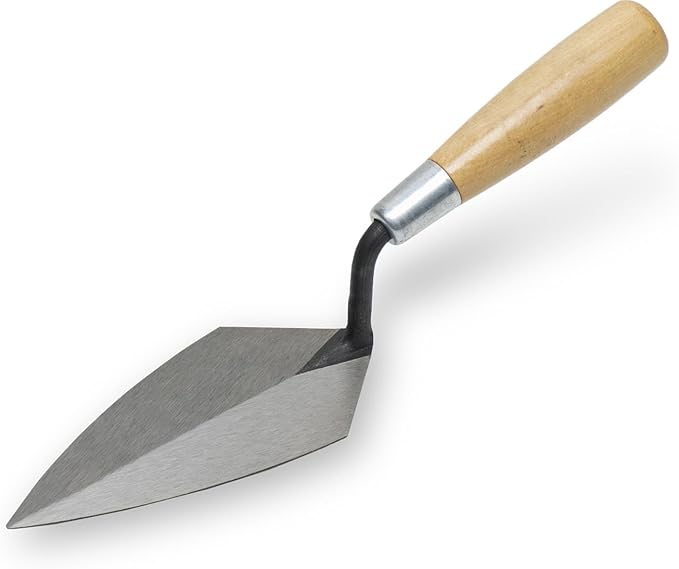 MARSHALLTOWN Pointing Trowel, 6 x 2 3/4 Inch Inch Blade, Philadelphia Pattern, Single Piece High Carbon Steel, Wooden Handle, Repair Mortar Joints, Masonry, Made in the USA, 45 6