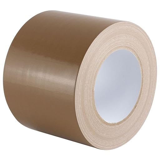 GTSE Wide Duct Tape, Brown, 4 Inches x 55 Yards (164 ft), Heavy Duty, Waterproof Repair Tape for Indoor or Outdoor Use, 12 Rolls