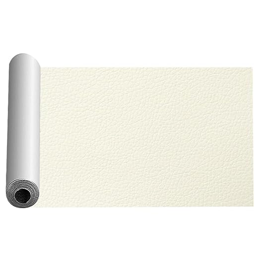 Beige White Leather Repair Tape Kit,7.9x59 in Repair Kit for Furniture,Car Seat, Couch,Upgraded Strong Self Adhesive Leather Patch for Sofas,Furnitures