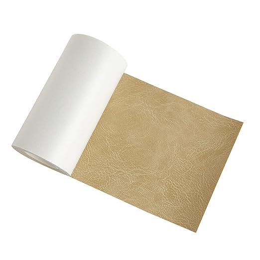 Leather Repair Tape Self Adhesive Patch kit Retro Ivory Beige 4x60 inch Heavy Duty for Couch, Sofa, Car Seat,Handbag,Furniture,Drivers Seat, Jacket,Computer Chair, First Aid Vinyl Repair kit