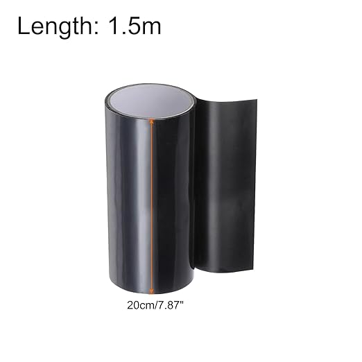 HARFINGTON Waterproof Patch Seal Tape 8" x5' Leak Repair Tape for Plastic Bucket/Basin Hoses Duct Pipes, Black