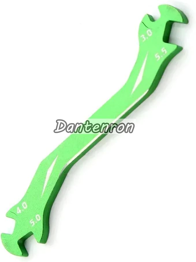 RC Multi-Function Wrench Turnbuckle Nut Ball Joint Remover 3mm 4mm 5mm 5.5mm Universal Repair Tool Aluminum Alloy for 1/10 1/8 1/24 Crawler Truck Off Road Car Boat Drone Airplane (Green)