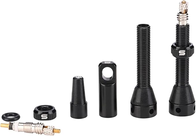 Tubeless Value Stems 40mm 44mm Premium No Leak Tubeless Presta Valve Stems Kits with Integrated Value Core Remover Tool and Valve Stem Caps Fit Most Bicycle Tubeless Rims Pair