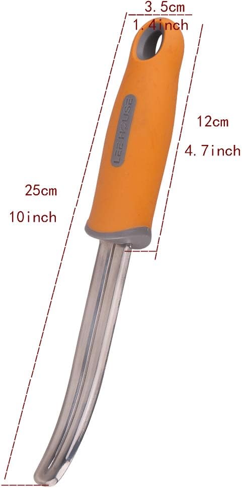 2 piece Coconut Meat Remover, Coconut Meat Scraper, Durable Non-slip Silicone Handle Stainless Steel Coconut Tool