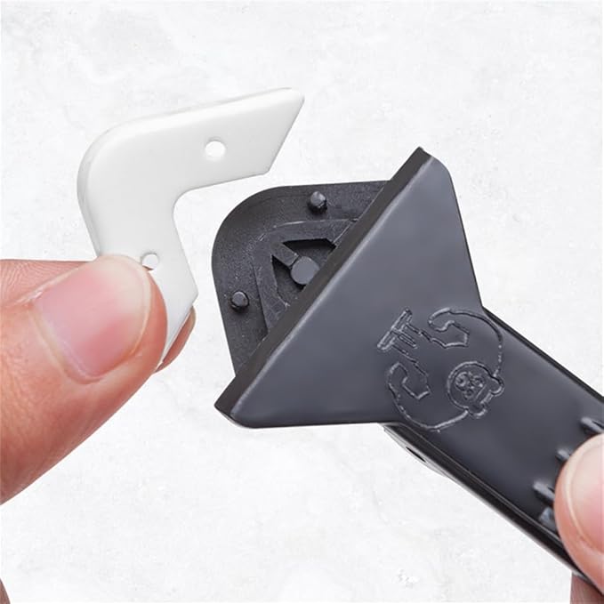 Caulk Remover Tool Silicone Caulking Tool,Multifunctional 3 in 1 Grout Remove Scraper Caulking Finishing Tool Sealant Caulk Remover Glass Glue Angle Scraper,for Bathroom,Sink Joint