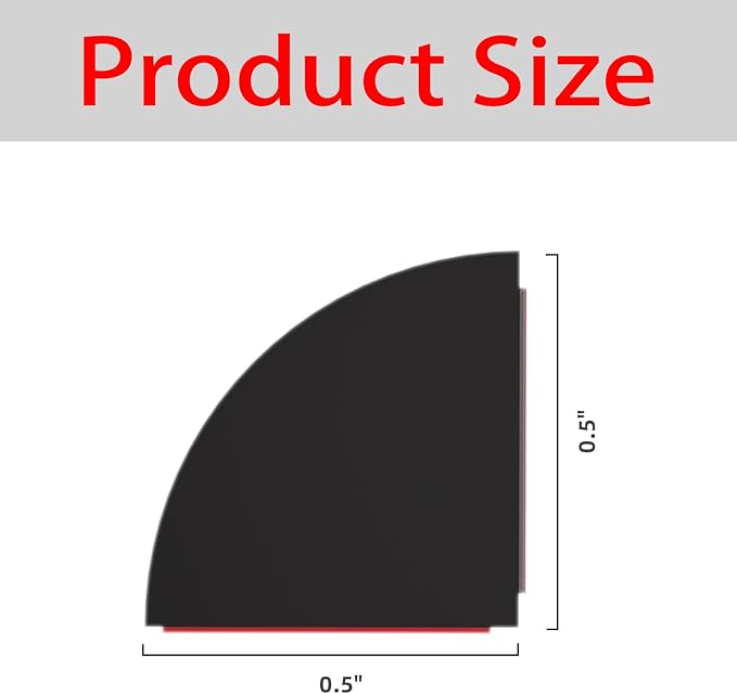 Flexible Quarter Round Molding, Mini Peel and Stick Rubber Trim Moulding(155Inch)