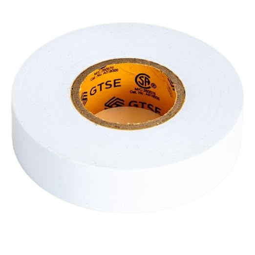 GTSE White Electrical Tape, 3-Pack – Waterproof, Industrial Grade Vinyl, 3/4 in x 66ft– Strong Self-Adhesive PVC Electric Tape for Wire Insulation, 7 Mil, 600V – UL/CSA Listed