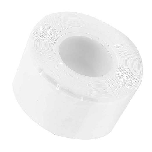 White Silicone Rubber Sealing Tape 0.98in x 9.8ft, Self Fusing Plumbing Pipe Repair Leak Stopper Tool for Hose Bucket Window Emergency Maintenance