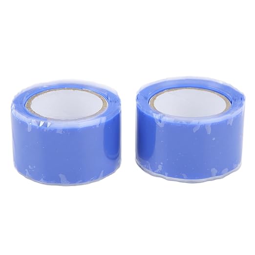 Self Fusing Silicone Tape High Temperature Adhesive Tape for Plumbing Repairs Hose Leak Fixing 2 Rolls 1.5m x 2.5cm (Blue)